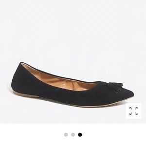 J. Crew Factory Suede Tassel Stretch Flats - 7 NIB
